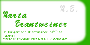 marta brantweiner business card